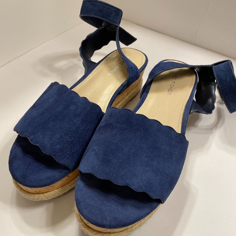 Marc Fisher Suede Platform Sandal Sz 8.5 - Picture 2 of 6